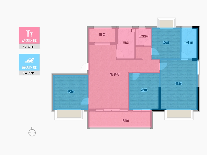 福建省-福州市-先生的山-96.90-户型库-动静分区