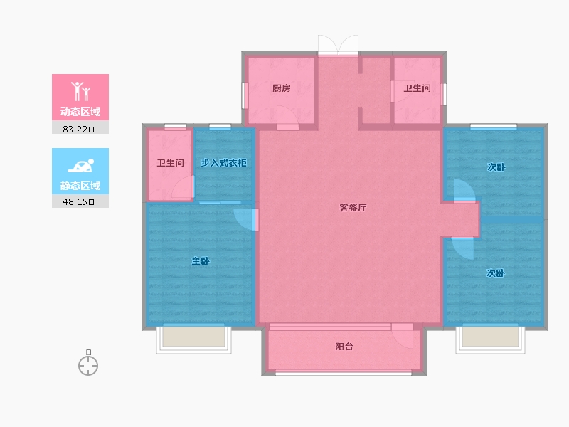 河北省-廊坊市-锦绣书院-118.60-户型库-动静分区