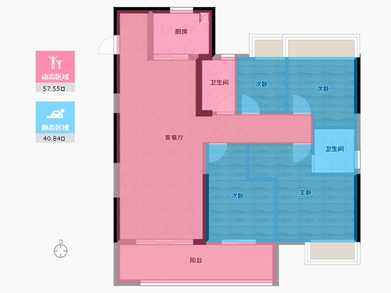 福建省-福州市-榕发栖湖郡-88.01-户型库-动静分区