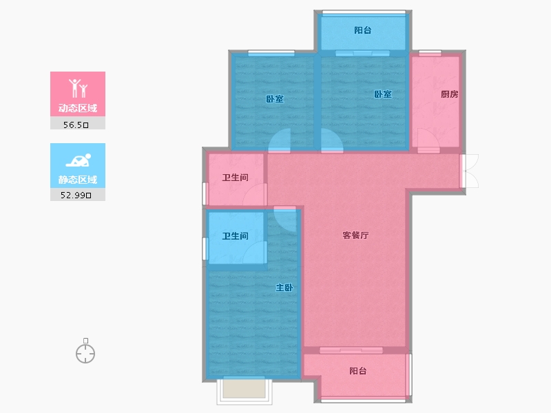 河南省-郑州市-佳源·名门橙邦-97.40-户型库-动静分区