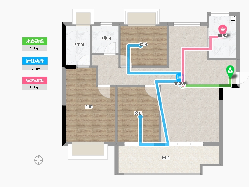 福建省-福州市-同禾佳郡-84.00-户型库-动静线