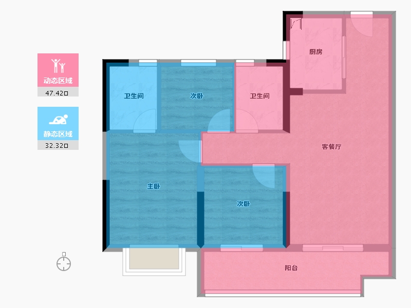 福建省-福州市-榕发栖湖郡-71.01-户型库-动静分区