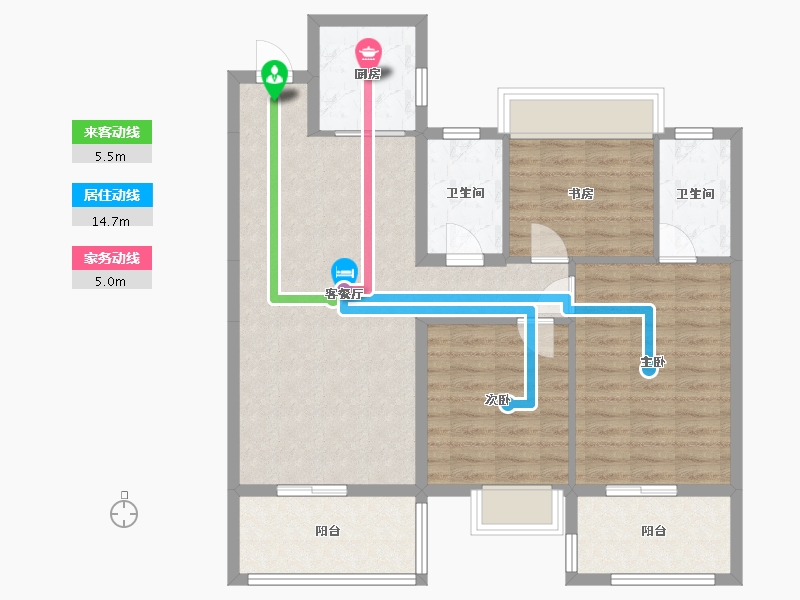 广东省-深圳市-崇文花园-100.75-户型库-动静线