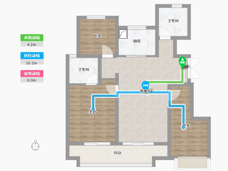 河南省-郑州市-正荣御首府-80.80-户型库-动静线