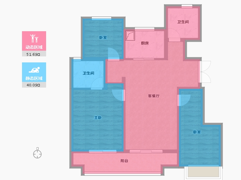 河南省-郑州市-正荣御首府-80.80-户型库-动静分区