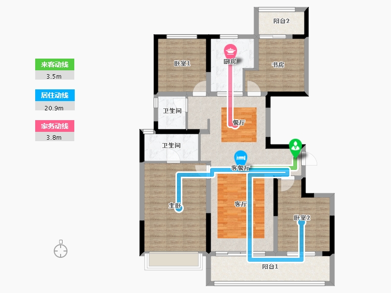 河南省-郑州市-万科·未来时光-115.51-户型库-动静线