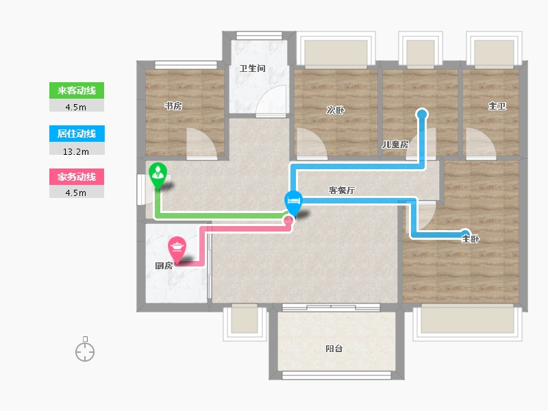 广东省-珠海市-奥园学苑壹号-79.32-户型库-动静线