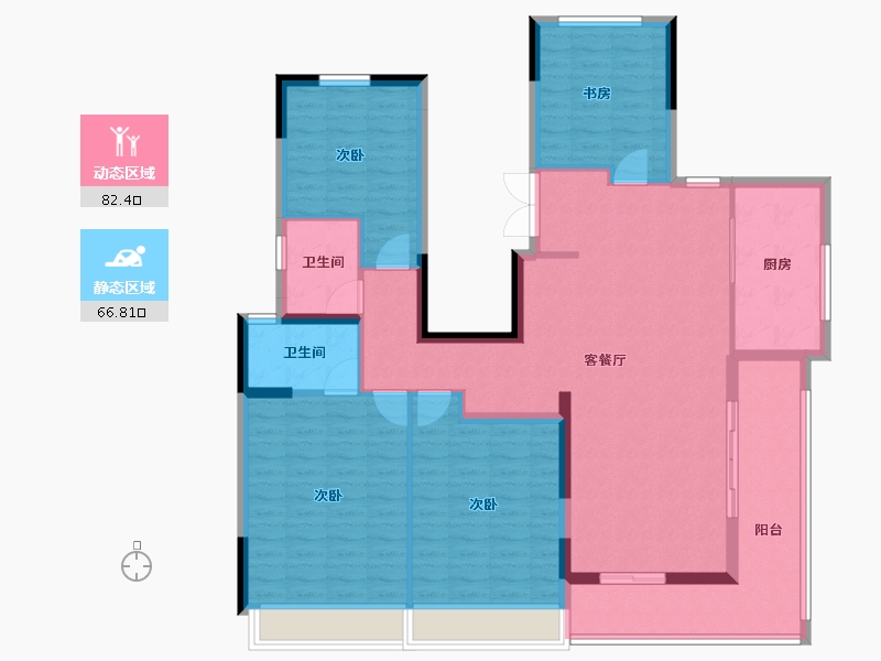 浙江省-嘉兴市-荣安·嘉樾庄-135.20-户型库-动静分区