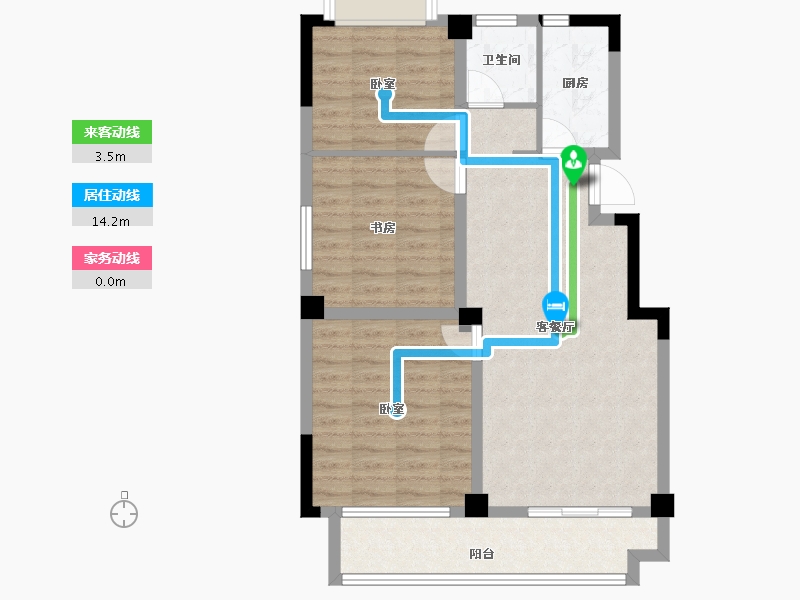 江苏省-南通市-尚上雅居-79.88-户型库-动静线