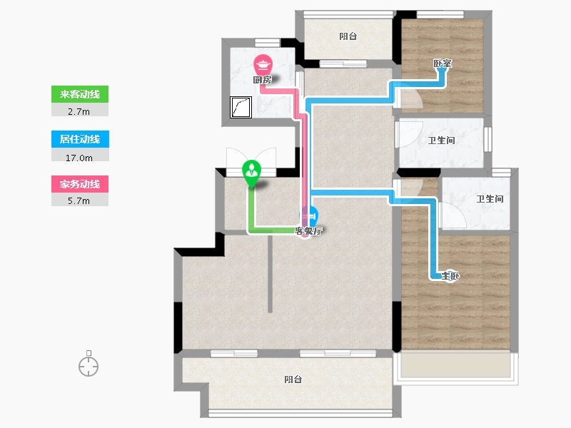 河南省-郑州市-美盛中华城-84.51-户型库-动静线