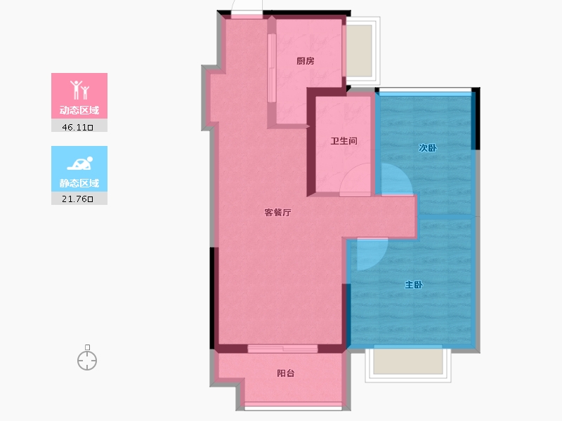 江苏省-苏州市-旭辉吴门里-60.02-户型库-动静分区