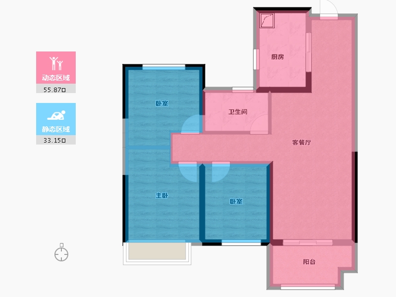 河南省-郑州市-正商兰庭华府-78.35-户型库-动静分区