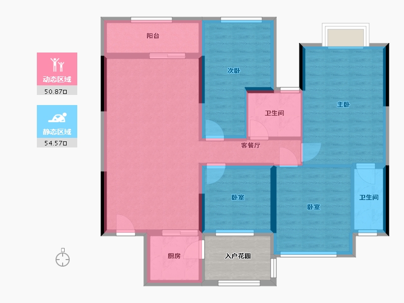 广西壮族自治区-贵港市-大安精通·悦府-1111.00-户型库-动静分区