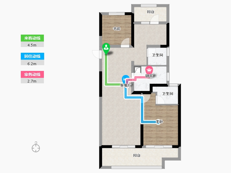 河南省-郑州市-融侨美域-84.73-户型库-动静线