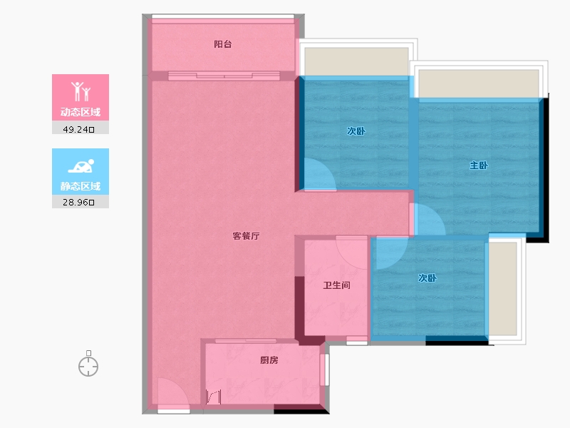 广东省-珠海市-奥园·天悦湾-70.00-户型库-动静分区