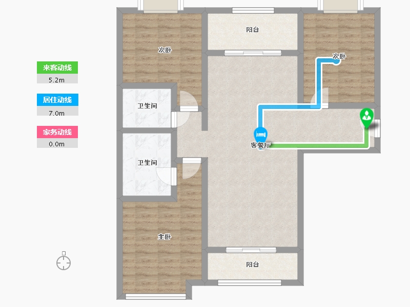 陕西省-渭南市-海兴国际-111.00-户型库-动静线