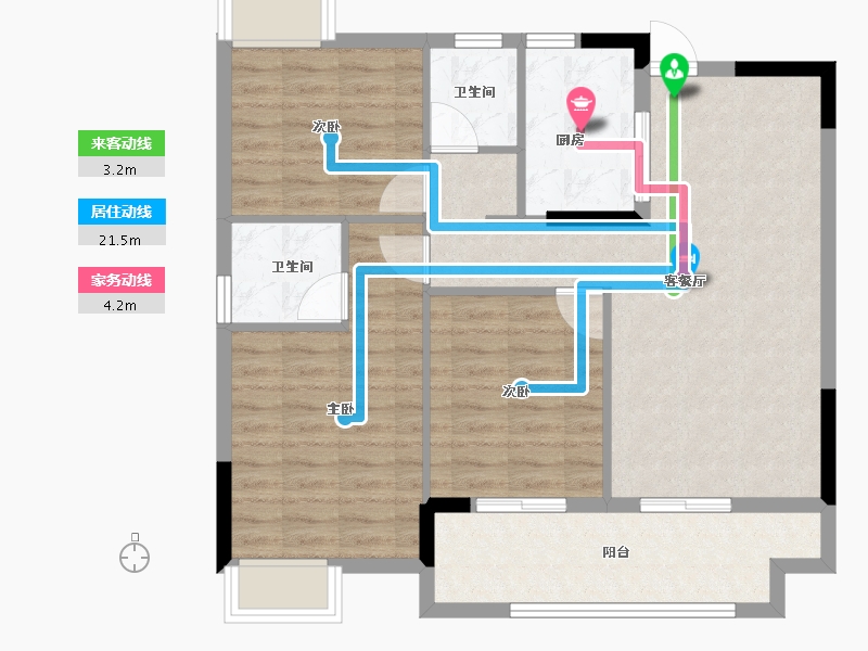 福建省-福州市-建总领筑-85.59-户型库-动静线