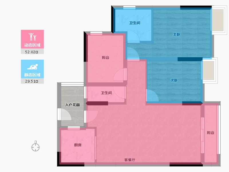 广东省-珠海市-珠海雅居乐国际花园-76.09-户型库-动静分区