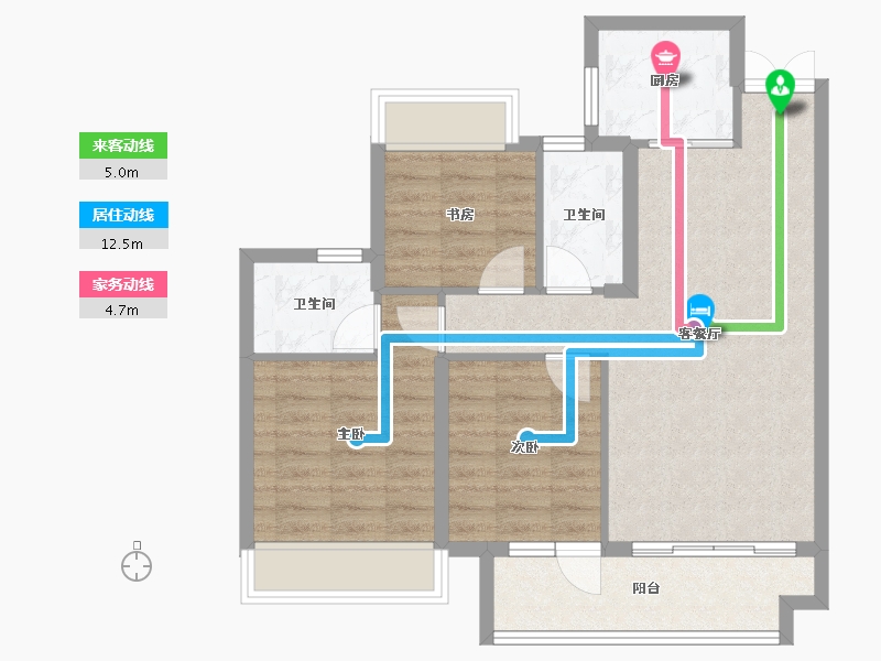 广西壮族自治区-柳州市-君汇濠庭-78.00-户型库-动静线