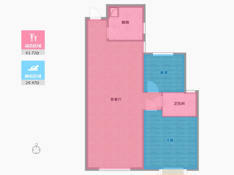 河北省-保定市-长城家园西苑-80.00-户型库-动静分区