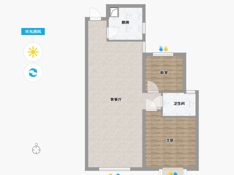 河北省-保定市-长城家园西苑-80.00-户型库-采光通风