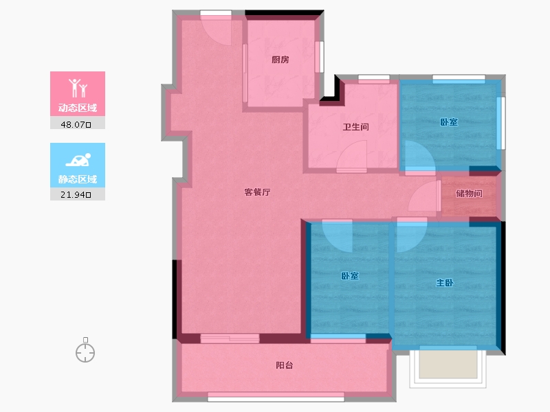 广东省-深圳市-信城缙华府-61.68-户型库-动静分区