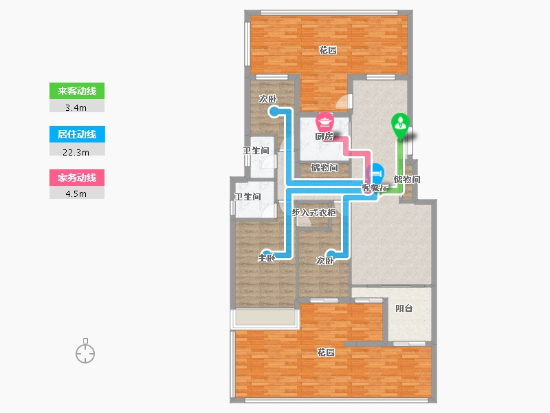 河南省-郑州市-波尔多小镇-152.00-户型库-动静线