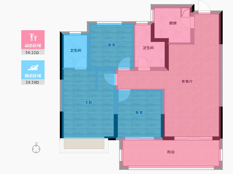 河南省-郑州市-融侨美域-84.73-户型库-动静分区