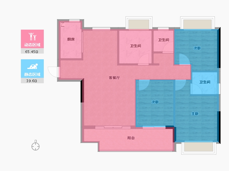 福建省-福州市-同禾佳郡-96.00-户型库-动静分区