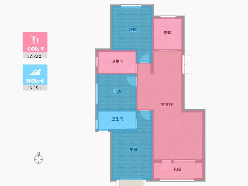 辽宁省-丹东市-翡翠壹号-129.00-户型库-动静分区