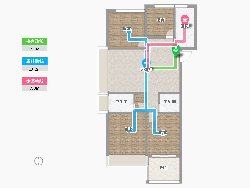 浙江省-嘉兴市-欣隆盛世翰林苑-86.40-户型库-动静线