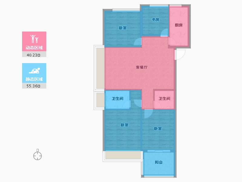 浙江省-嘉兴市-欣隆盛世翰林苑-86.40-户型库-动静分区