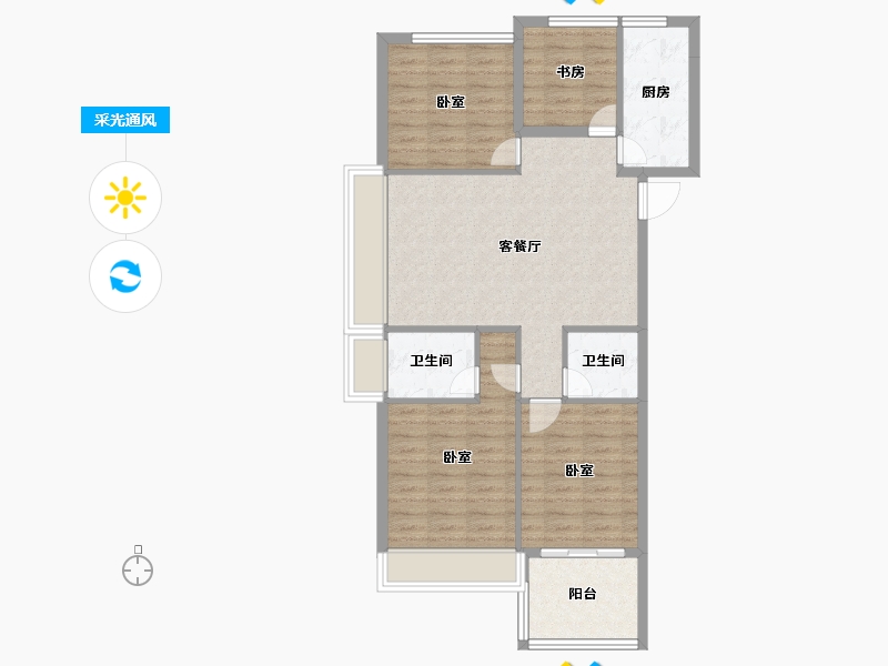 浙江省-嘉兴市-欣隆盛世翰林苑-86.40-户型库-采光通风