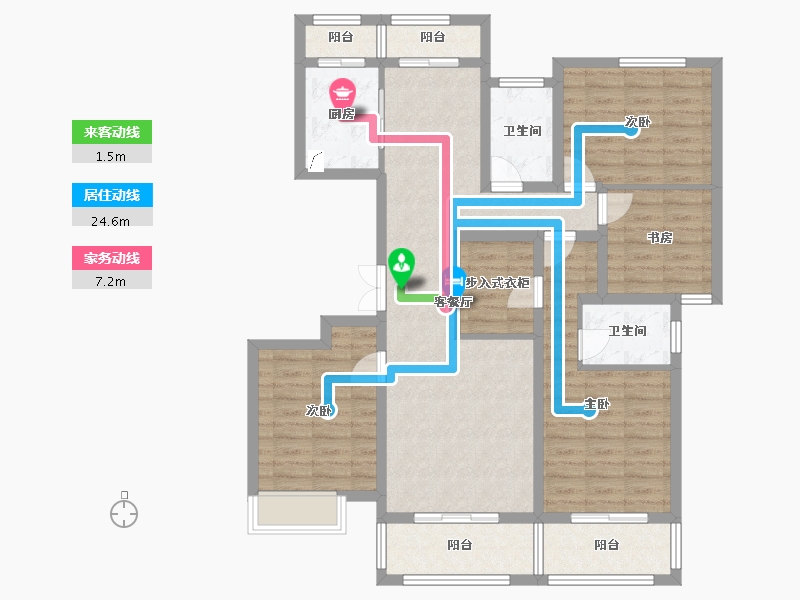 广东省-惠州市-龙城一号-108.00-户型库-动静线