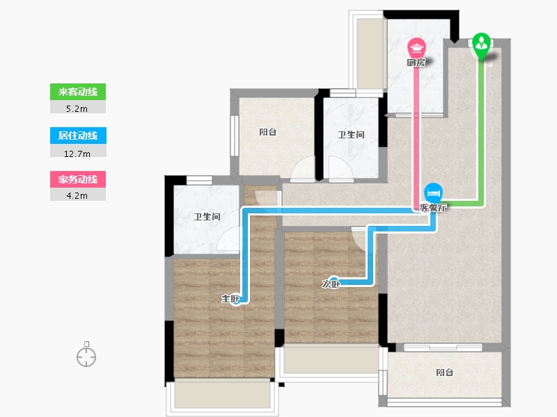 广东省-珠海市-方直西岸-68.00-户型库-动静线