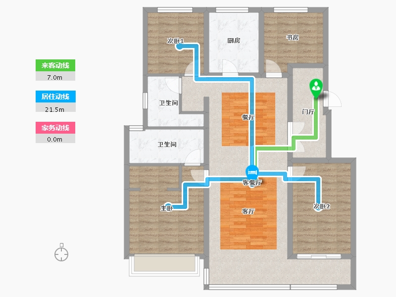 河南省-郑州市-金茂保利·如意府-116.77-户型库-动静线