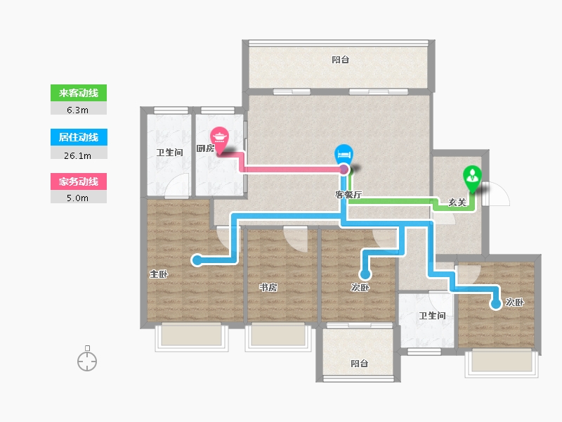 福建省-福州市-融创长乐壹号-116.10-户型库-动静线