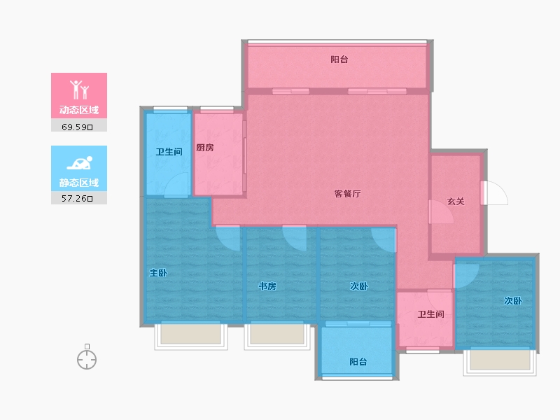 福建省-福州市-融创长乐壹号-116.10-户型库-动静分区