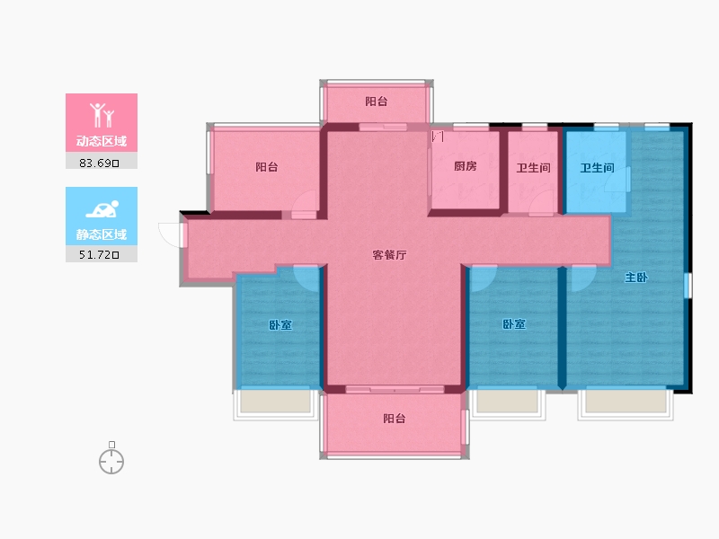 河南省-郑州市-信保·十里樾-120.81-户型库-动静分区