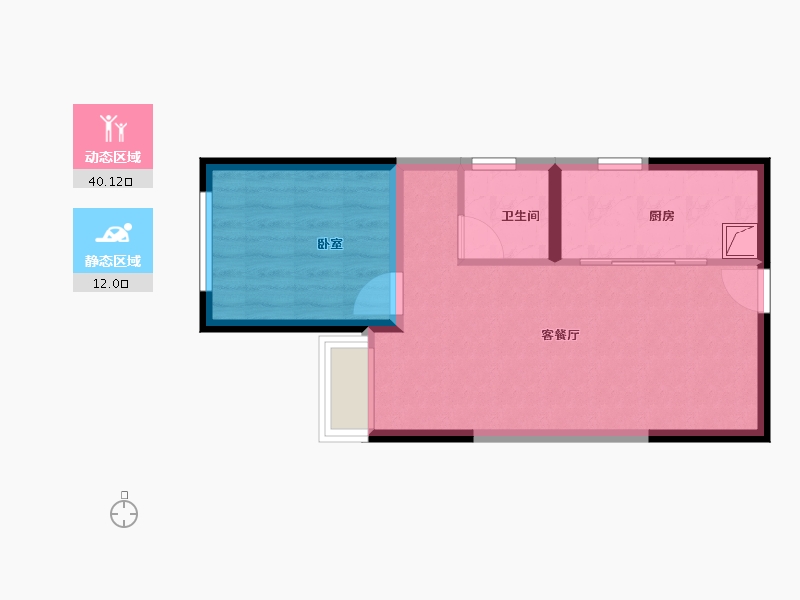 河南省-郑州市-佳源·名门橙邦-46.40-户型库-动静分区