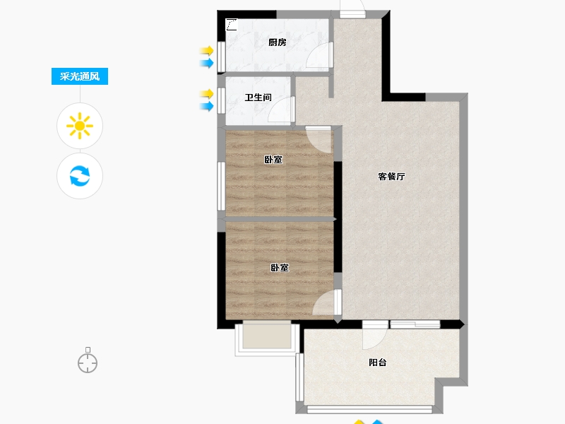 河南省-郑州市-信保·十里樾-68.00-户型库-采光通风