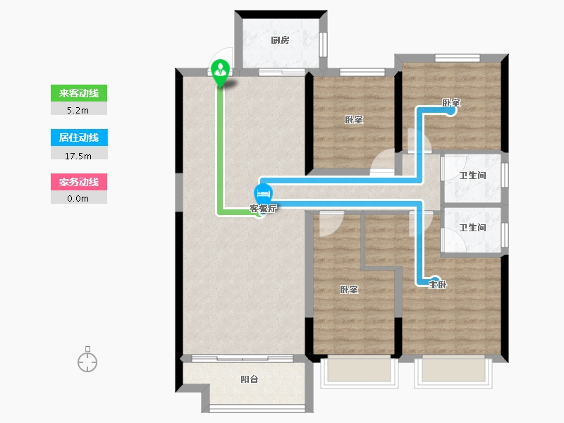 河南省-郑州市-亚星锦绣山河-96.70-户型库-动静线