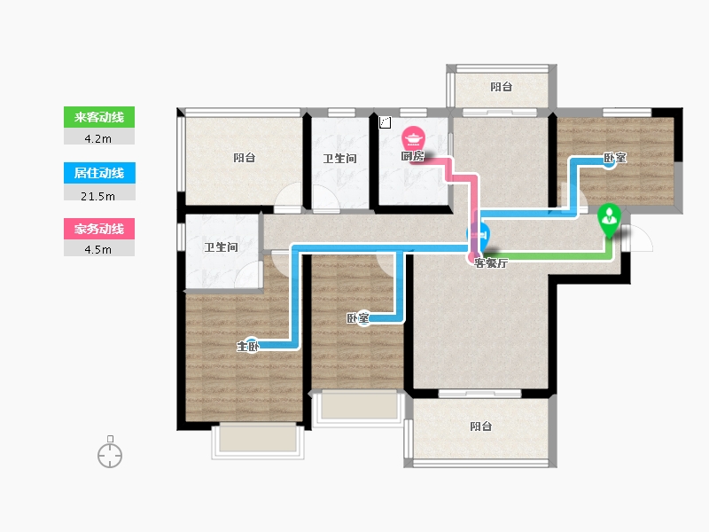 河南省-郑州市-信保·十里樾-102.27-户型库-动静线