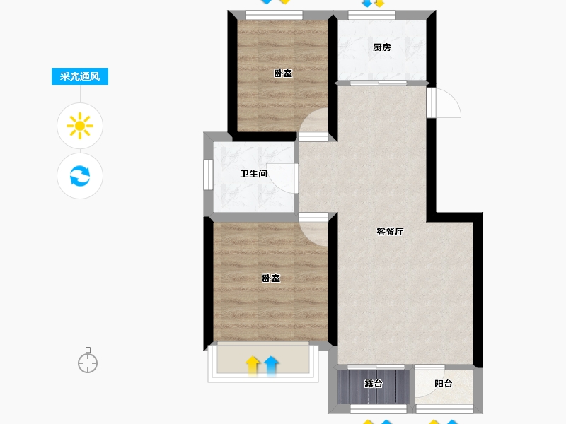 辽宁省-大连市-中铁春风十里-52.12-户型库-采光通风