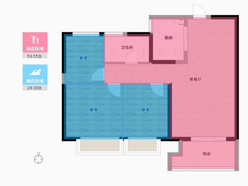 河南省-郑州市-信保·十里樾-71.21-户型库-动静分区