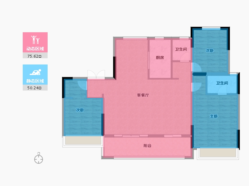 浙江省-嘉兴市-金地·明樾华庭-114.40-户型库-动静分区