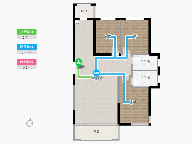 黑龙江省-哈尔滨市-小区-110.00-户型库-动静线