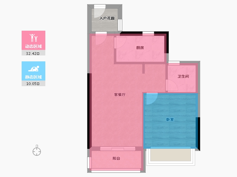 广东省-珠海市-华发琴澳新城银景湾-40.00-户型库-动静分区