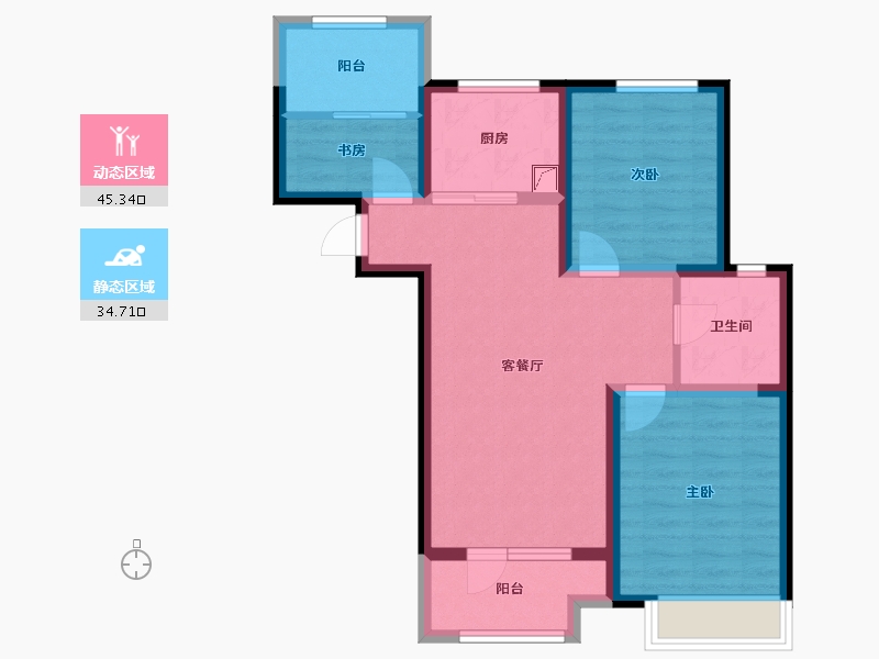 河北省-廊坊市-大拇指-70.00-户型库-动静分区