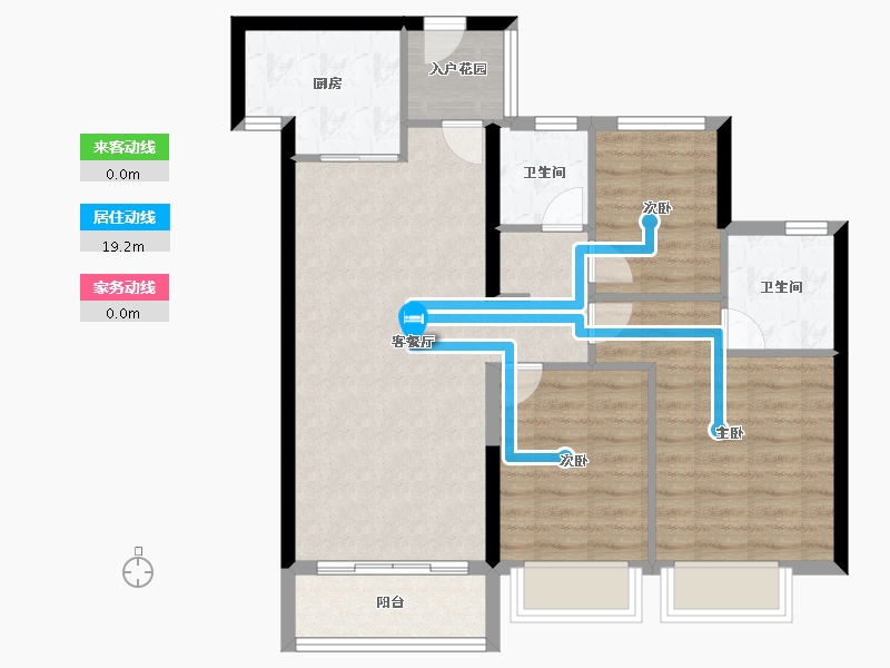 广东省-珠海市-华发琴澳新城银景湾-80.00-户型库-动静线